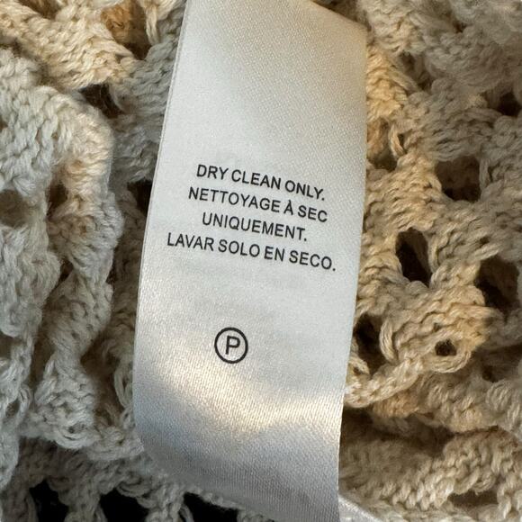 Spendid Cotton Mesh Maxi Dress Size MEDIUM Open Knit Cream Crochet Boho - Picture 9 of 10